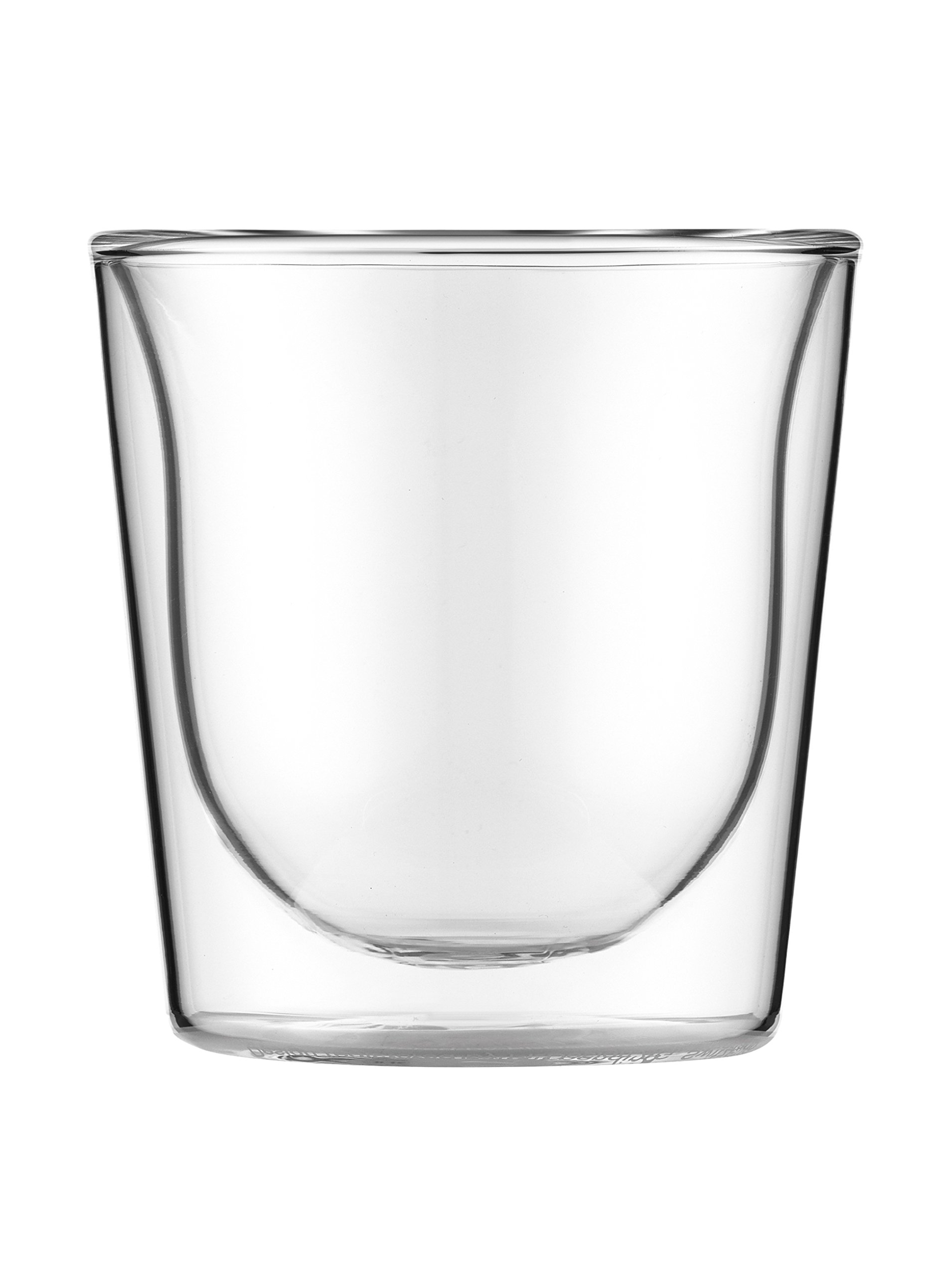 2 Piece 6 oz SKAL Double Wall Glass, Clear