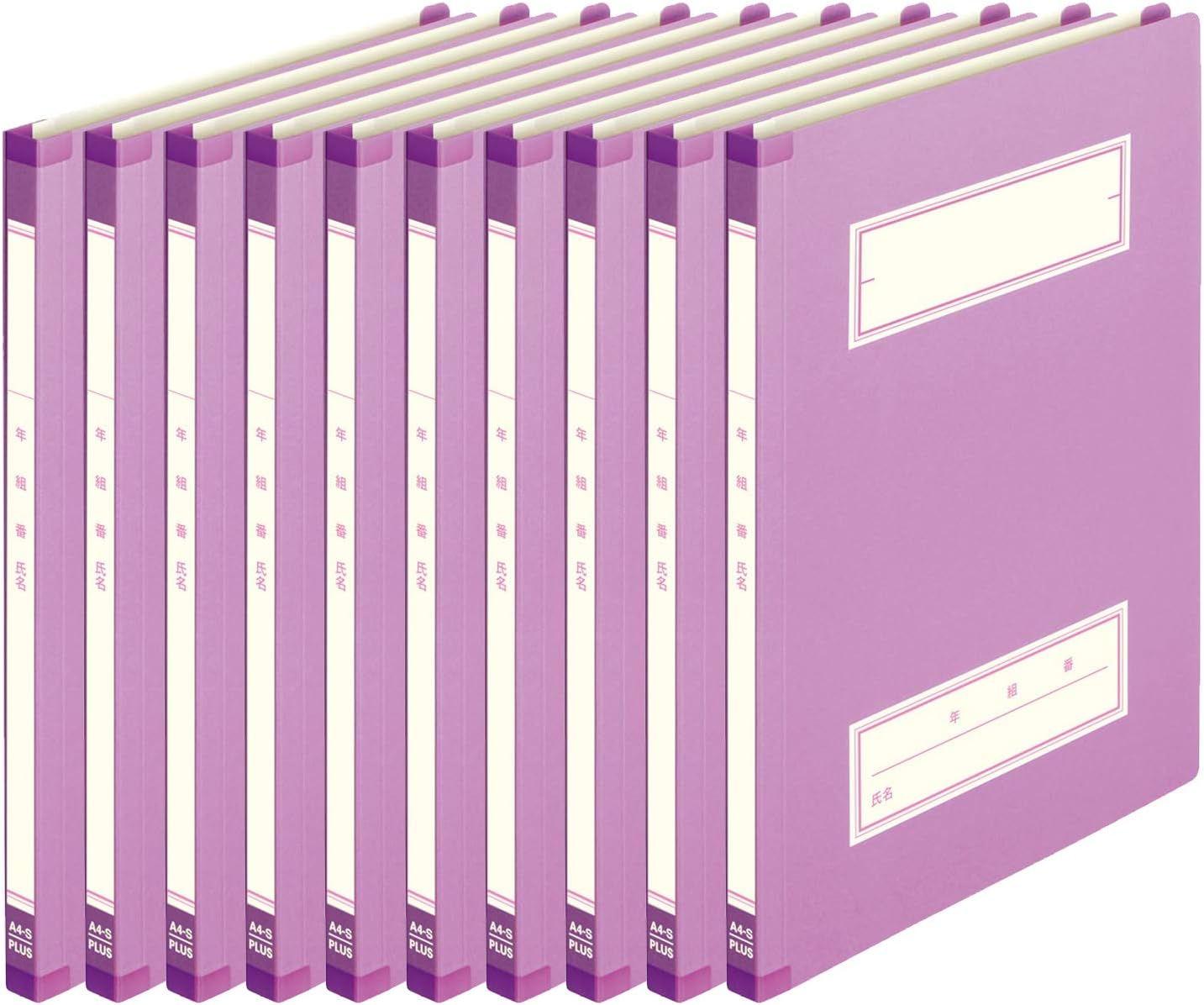 Plus Year-Round Name School Flat File, A4-S 10 Sheets, 79-342 x 10, Purple