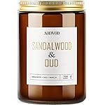 AOOVOO Sandalwood Oud Candle - Large Scented Candles 22oz, Soy Candles, Aromatherapy Candle, Soy Wax Candle