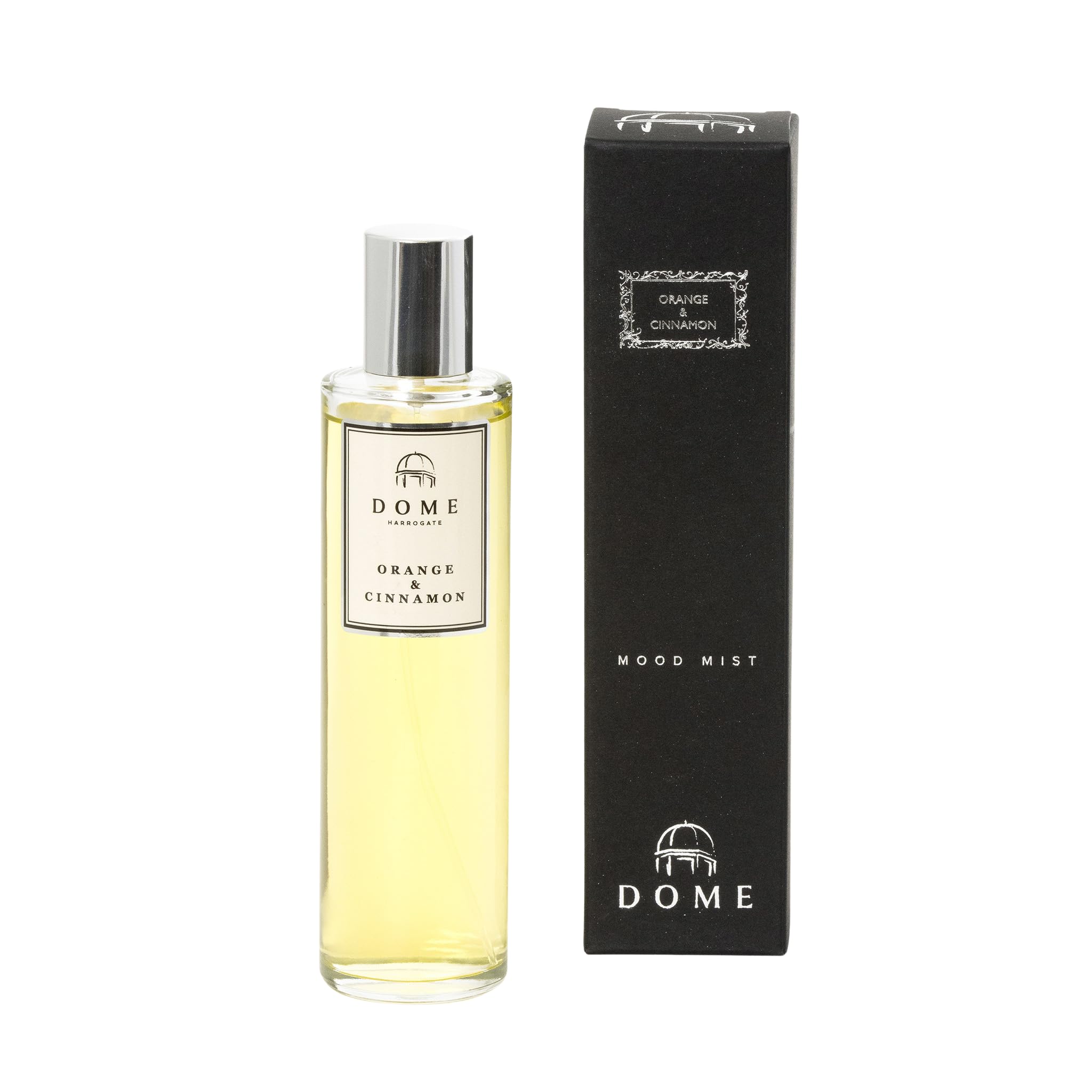 Dome of Harrogate | Orange & Cinnamon Mood Mist – 100ml – Energizing | Relaxing Fragrance for Home & Personal Use – Perfect for Seasonal Comfort & Relaxation