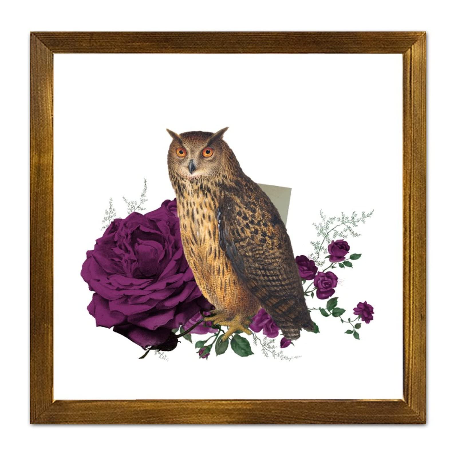 Panneau bois hibou d'Halloween : brisez la monotonie de votre salle de bain avec du violet vintage