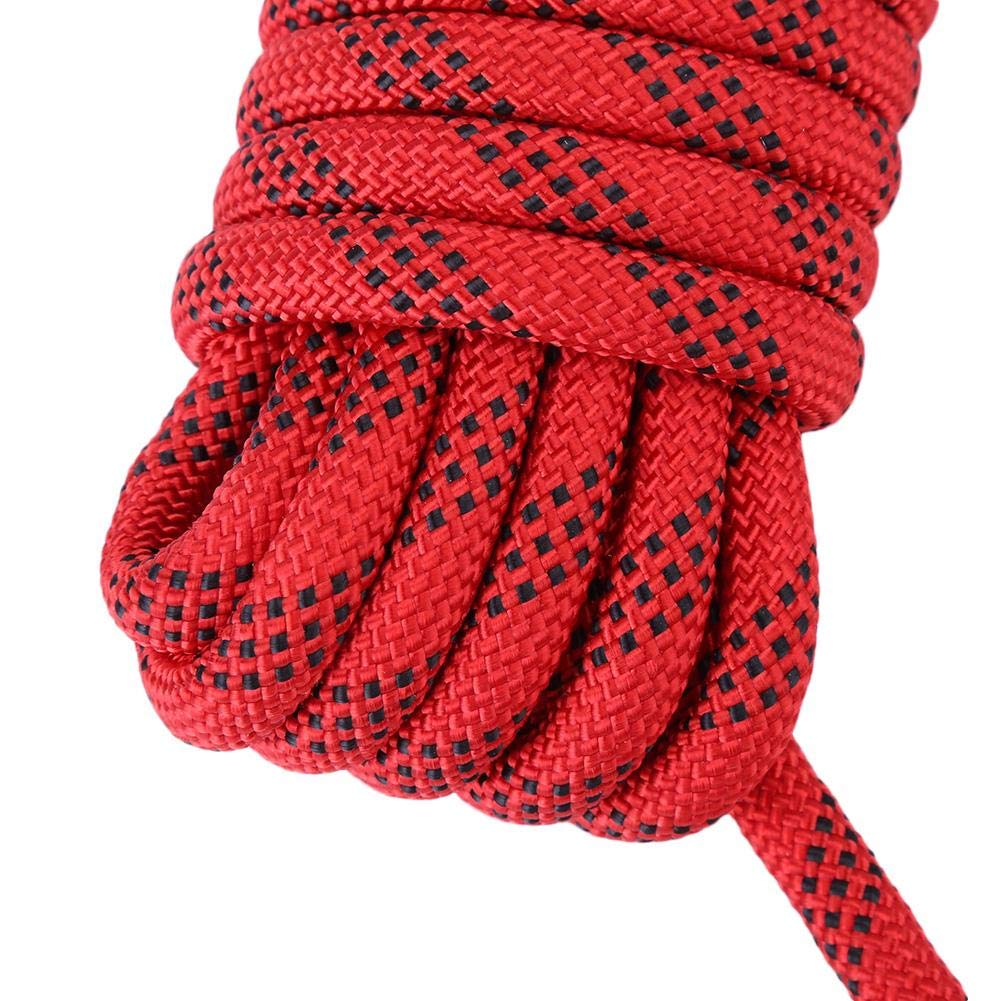 Keenso Paracord, Cordino da 12 mm con moschettone, Accessorio per Corda da Arrampicata(10m) Protezione di Emergenza