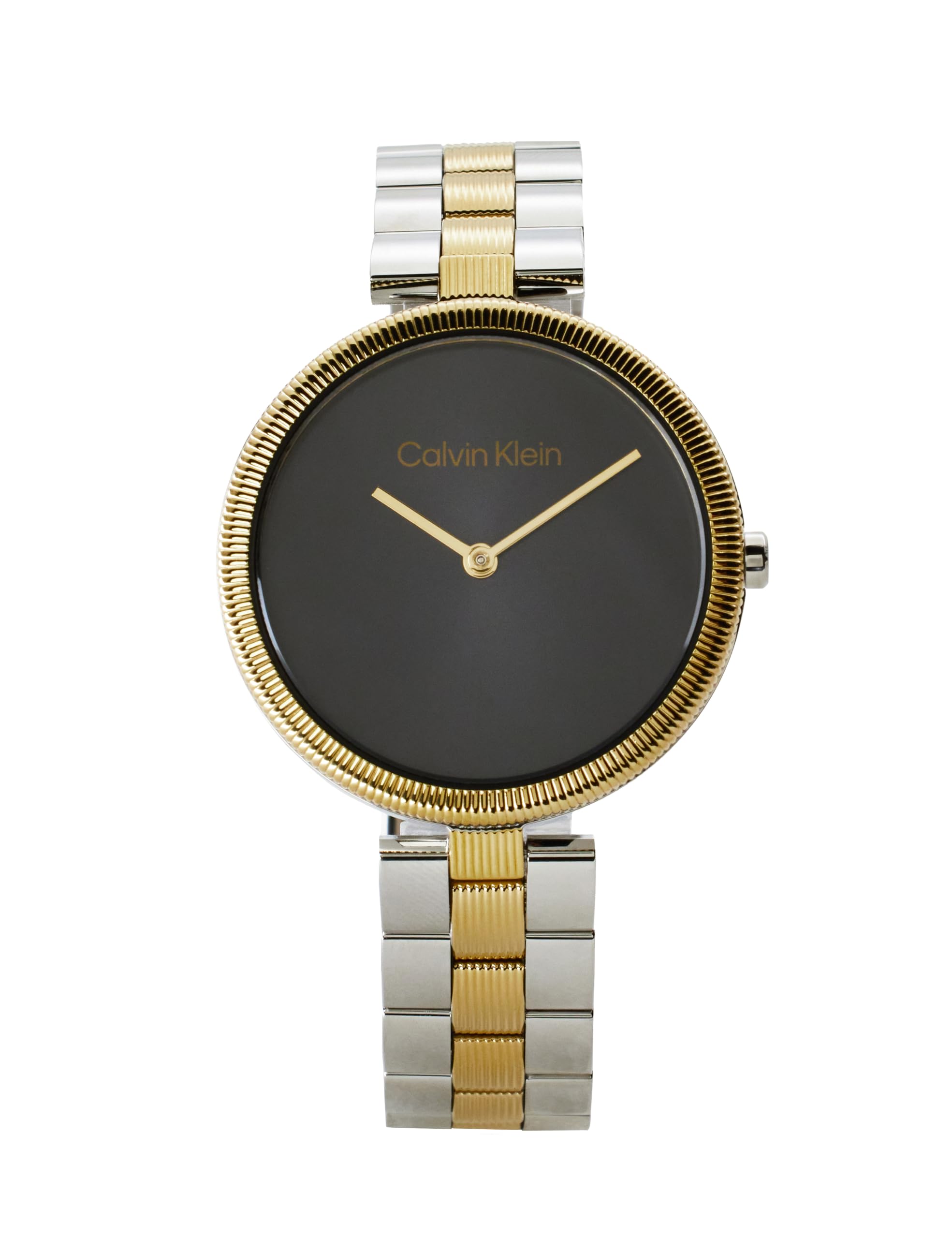 Womens Wristwatch CK CALVIN KLEIN GLEAM 25100012 Stainless Steel Golden Black