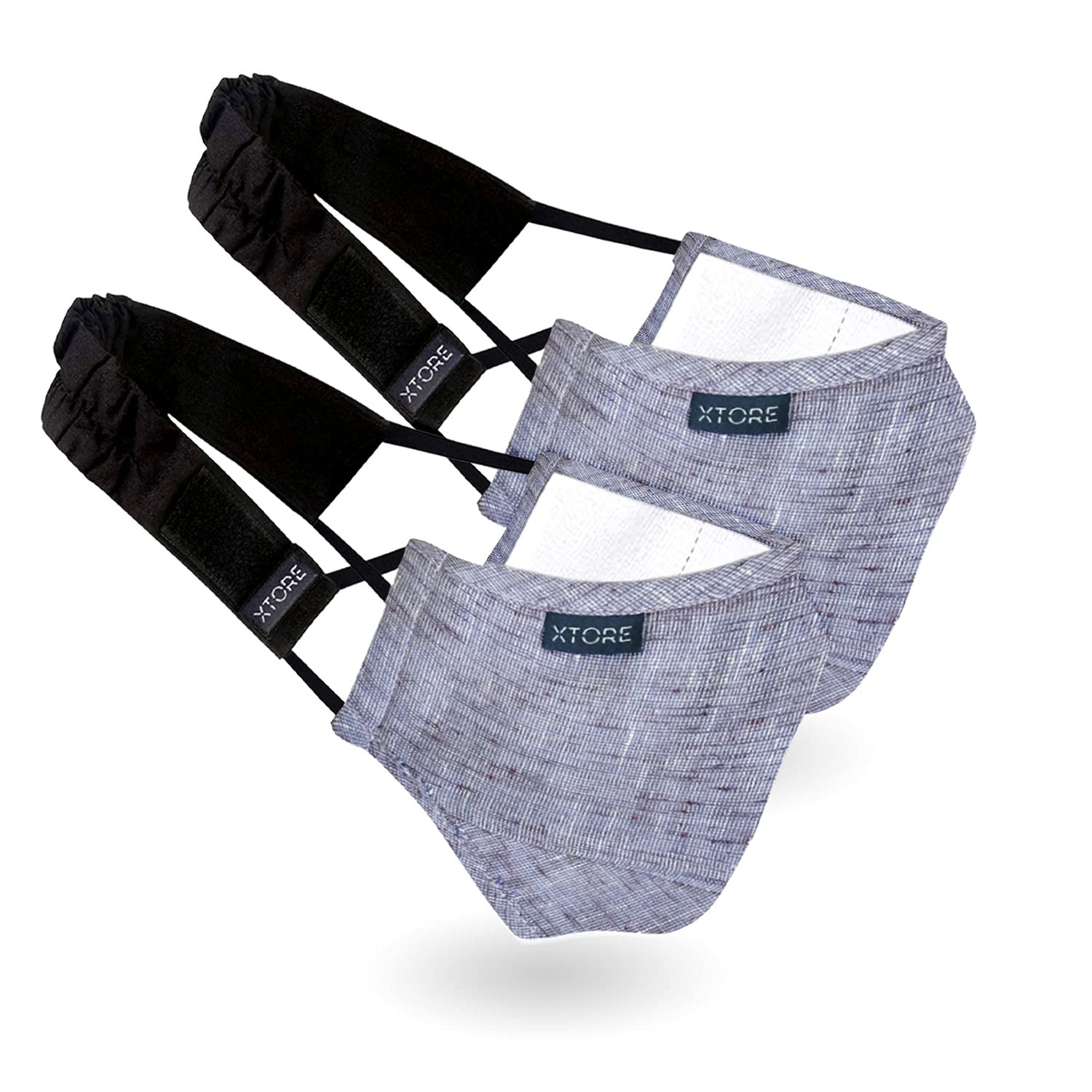 Xtore Unisex Linen N-95 FDA CE Certified Anti Pollution Without Valve 2 Filter Reusable Washable Mask with Head Band (Light Purple) - Pack of 2 (B094495XN1) Amazon Price History, Amazon Price Tracker