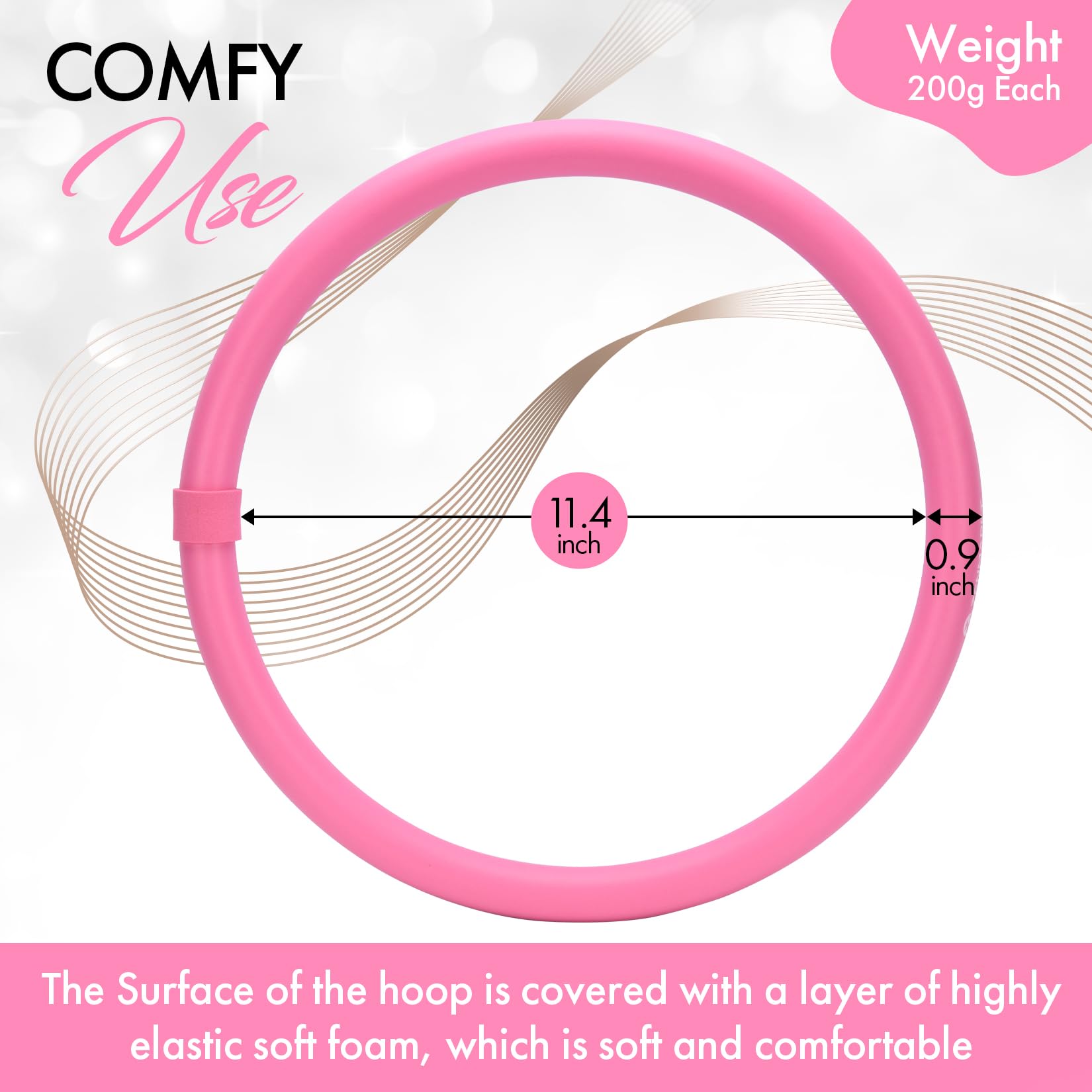 Mini hula hoop per adulti, rinforza braccia e spalle, hula hoop ponderato per esercizi divertenti della parte superiore del corpo, attrezzatura fitness leggera e portatile per allenamenti efficaci
