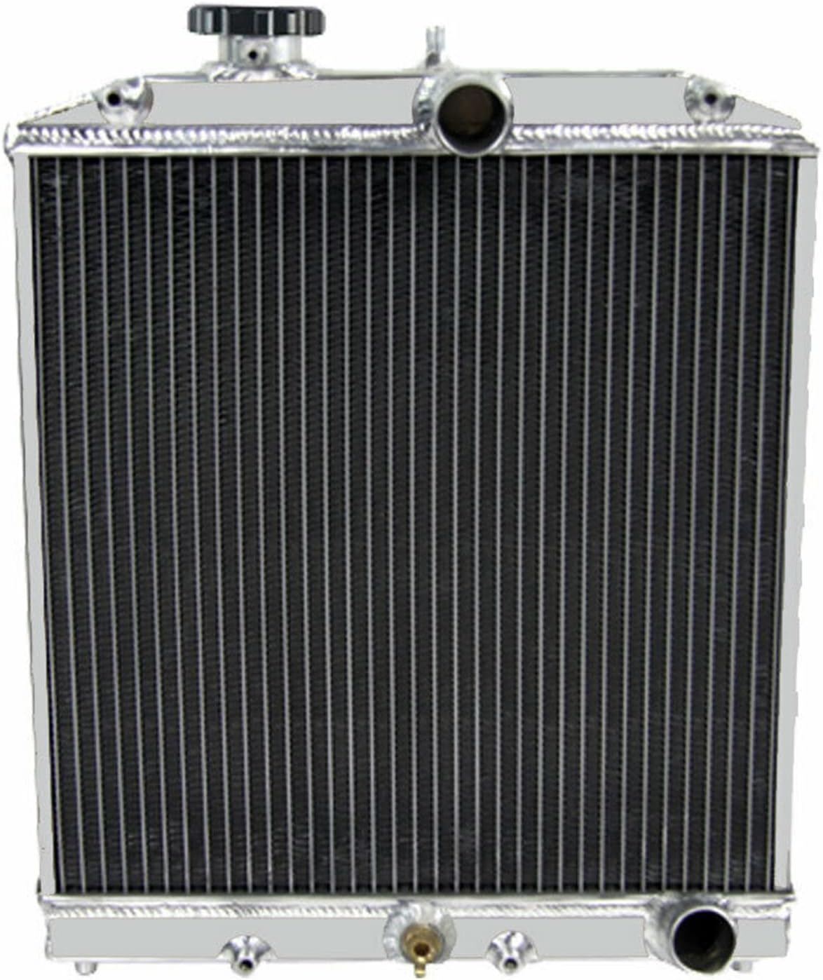 Radiator Compatible with 1994-2001 Acura Integra 1.8L l4 Gas & 1992-2000 Honda Civic Civic del Sol 1.5L 1.6L l4, 4 Row Aluminium Radiator + Shroud/Fan + Relay Kit