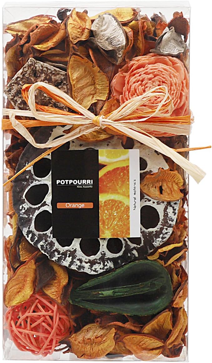 Qingbei Rina Gifts Scented Potpourri Bag Home Fragrance Decoration Weight of 7oz,Bowl Filler for 48fl-oz Vase. (Orange)