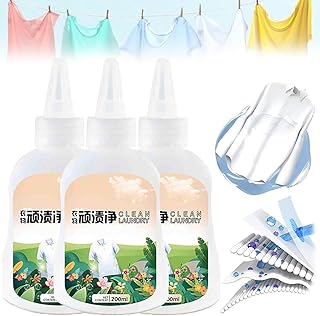 Garment Stubborn Stain Cleaner, 2023 Best Garment Stubborn Stain Remover, Active Enzyme Stain Remover for Clothes, Active Enzyme Stain Remover Laundry, Stain Remover for Clothes (3 Pcs)