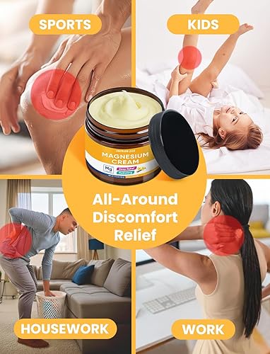 Miniatura 4 de Venture Pal Loción de magnesio, crema tópica de magnesio para dormir, calambres y dolor en las piernas, relajación muscular, suplemento calmante e
