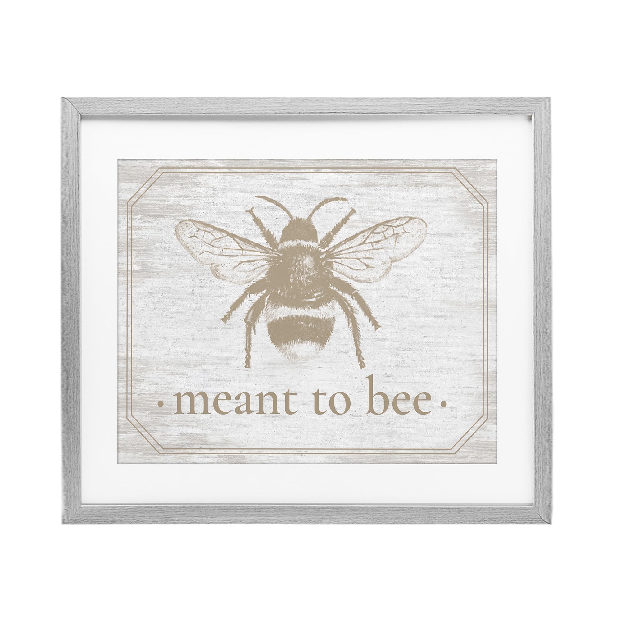 Cadre déco cuisine Meant To Bee Stupell Industries sous verre rustique