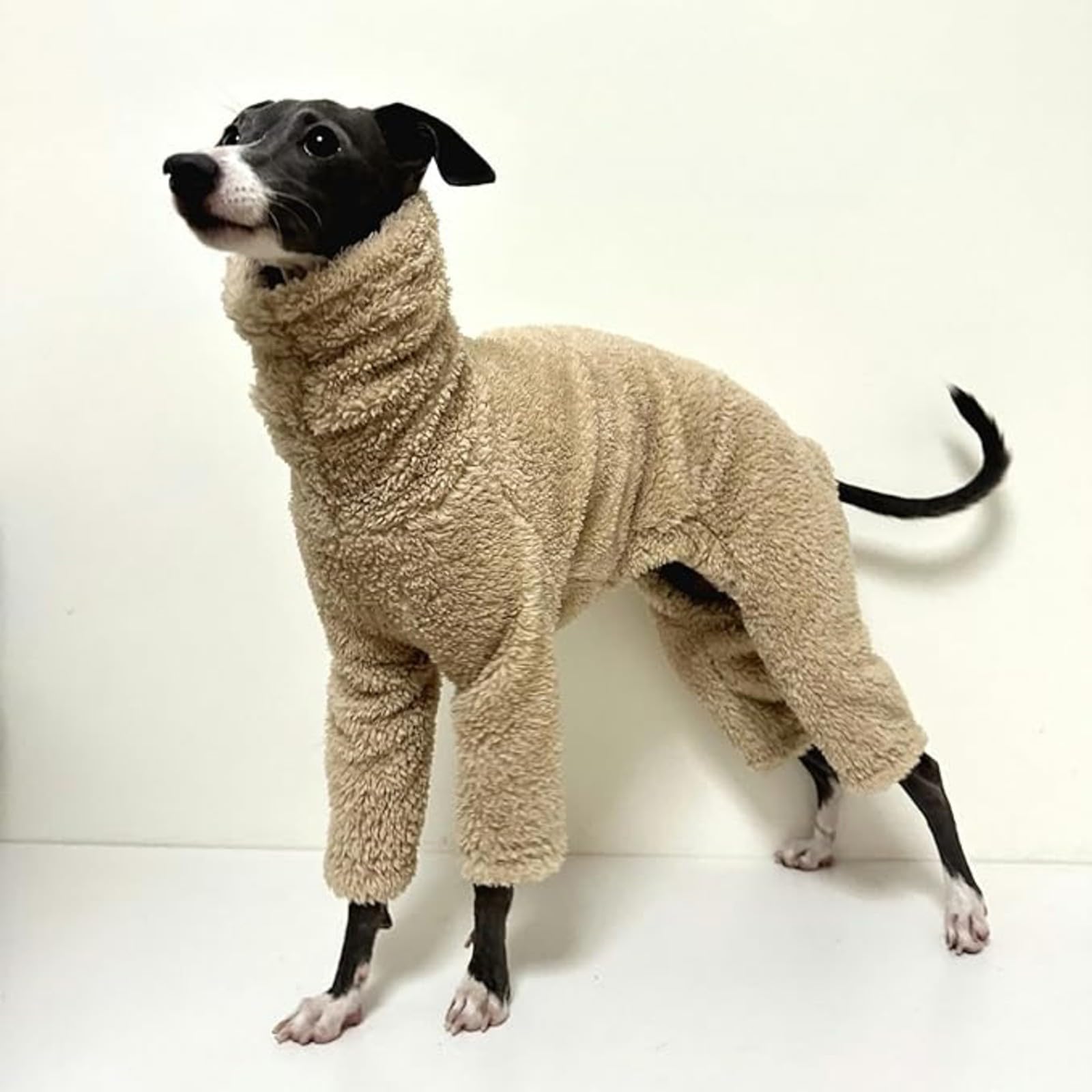 Fleece-Overall für Hunde - Ganzkörpermantel mit Beinen, Weicher Warmer Schlafanzug, Winterkleidung für Italienische Windhunde, Kleine, Mittelgroße und Große Hunde