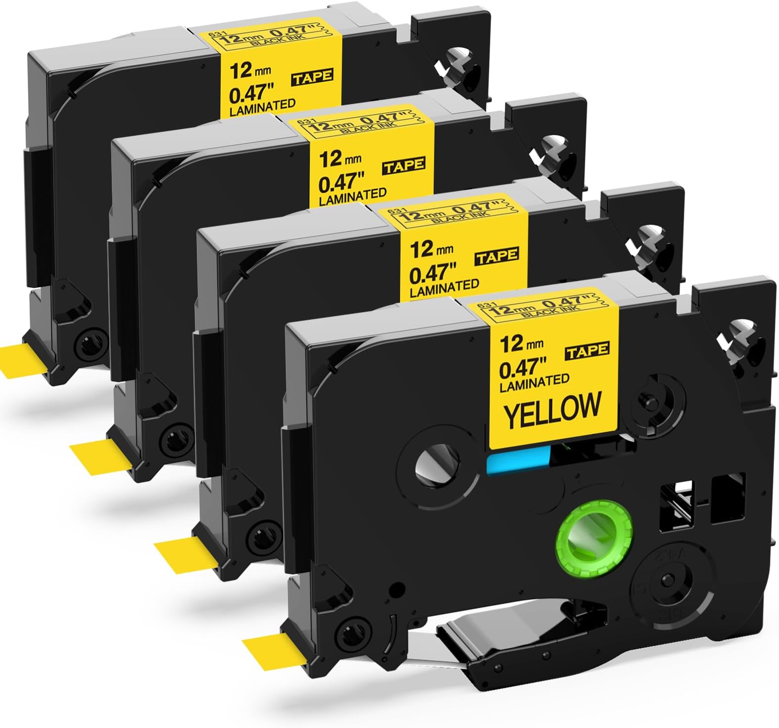 3x TZe-131 12mm Transparentes Etikettenband - Kompatibel Mit Brother P-touch Druckern