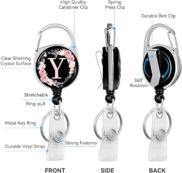 Badge Holder with Retractable Reel and Breakaway Lanyard Y
