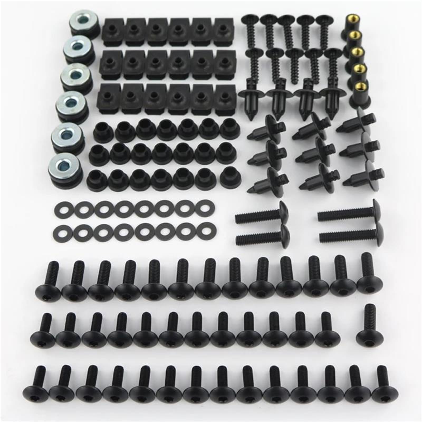 Motorcycle Fairing Screws Kit Windscreen Bolts For YZF600R YZF-R6 R6 R6S YZF1000R YZF750R CNC Alloy(Black)
