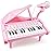 Love&Mini Piano Keyboard Toy for Girls - 24 Keys Toddler Music Toy Instrument with Microphone, Pink Piano Toy for 1 2 3 Years Old Girls Birthday Gift