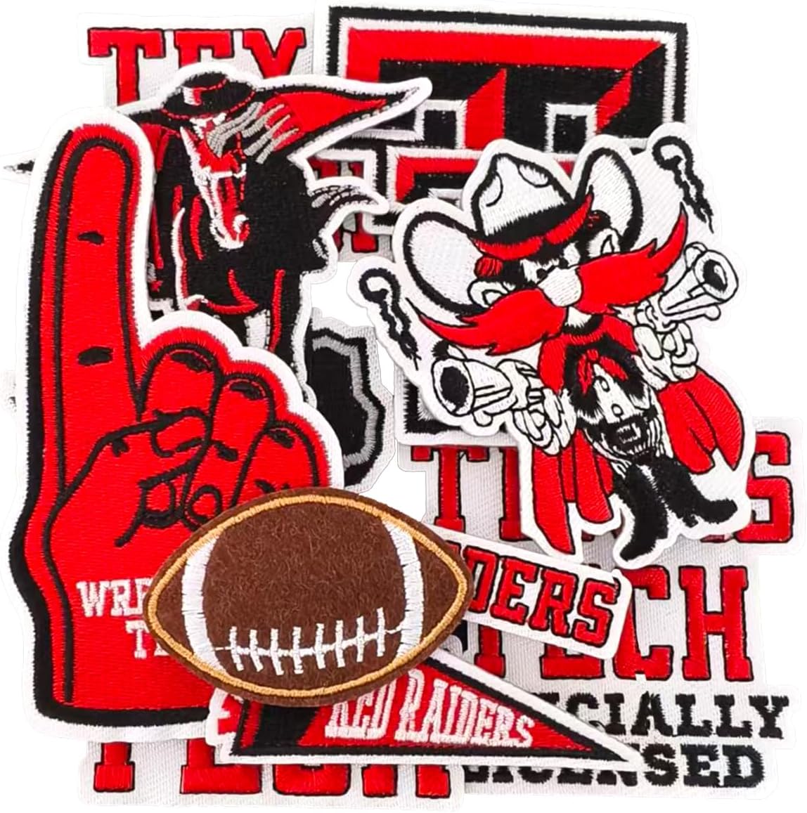 11 Pcs Lubbock Fans' Favorite Iron on Patches, Suitable for Jackets, Backpacks, and Denim Jackets, Perfect for Both Men and Women