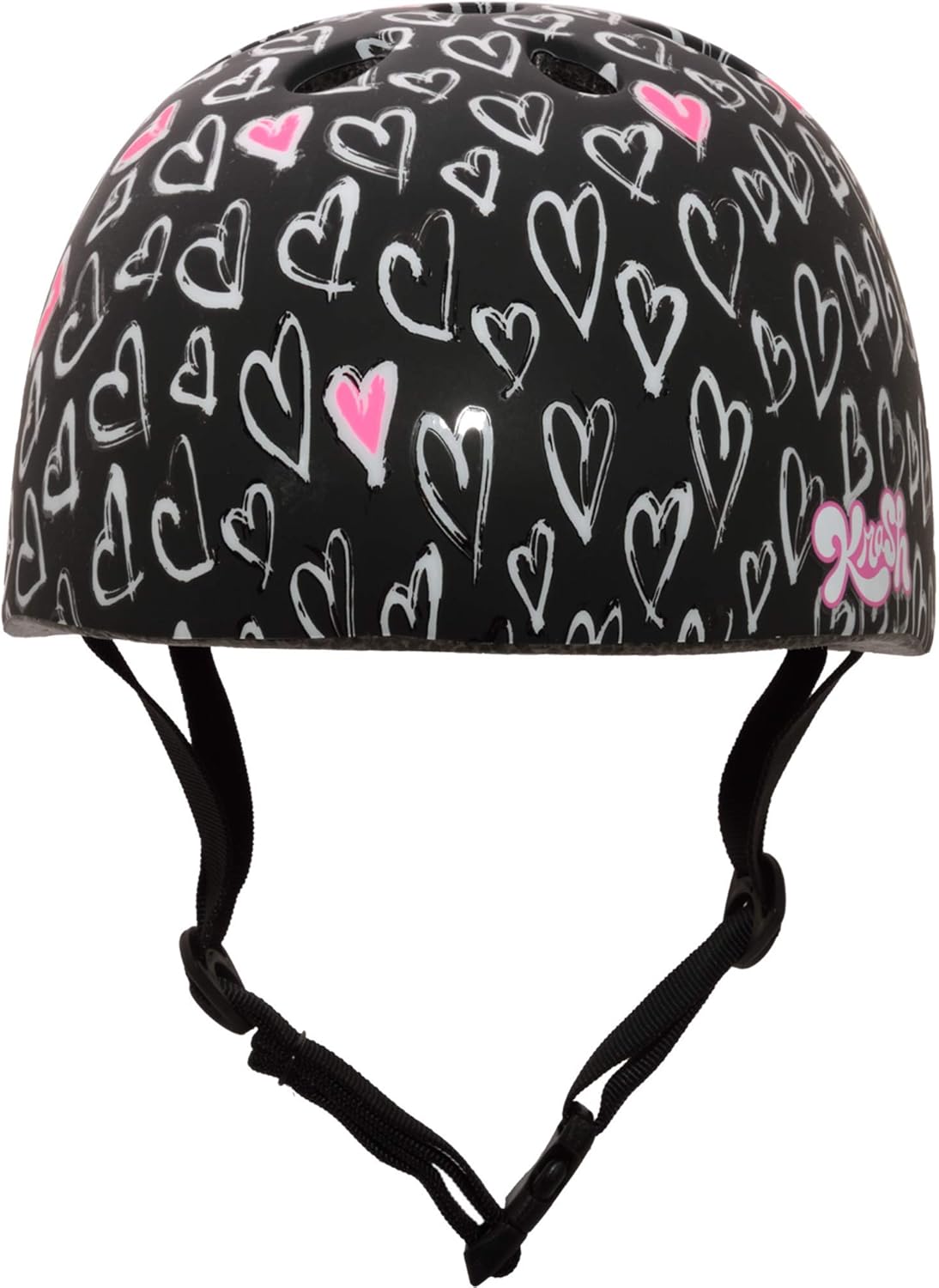 Krash! Sketchy Hearts Black 8+ Helmet, Youth Girls : Sports & Outdoors