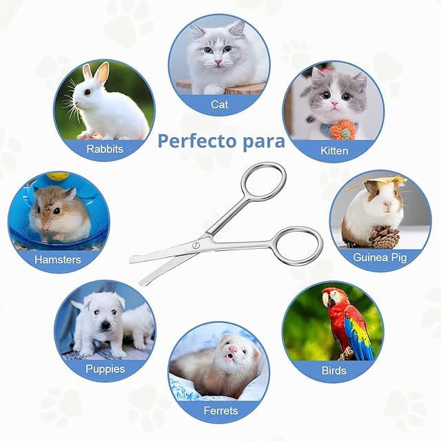 Foto 4 de 7 de Tijeras Curvas para Perros,Tijeras para Mascotas Tijeras Peluqueria Canina Tijeras de Acero Inoxidable…