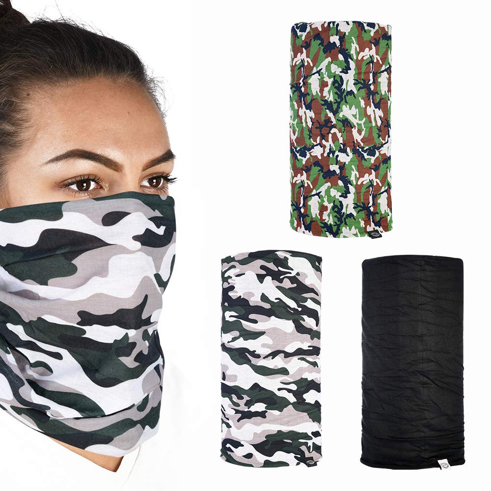 Oxford Comfy Camo Motorcycle Thermal Neck Warmer Neck Tube Balaclava 3 Pack