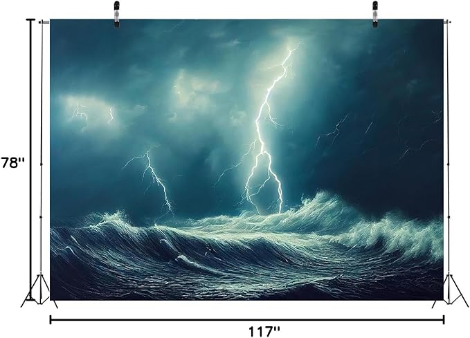 Fondo Fotográfico BELECO 3x2m Tormenta Oceánica miniatura 8