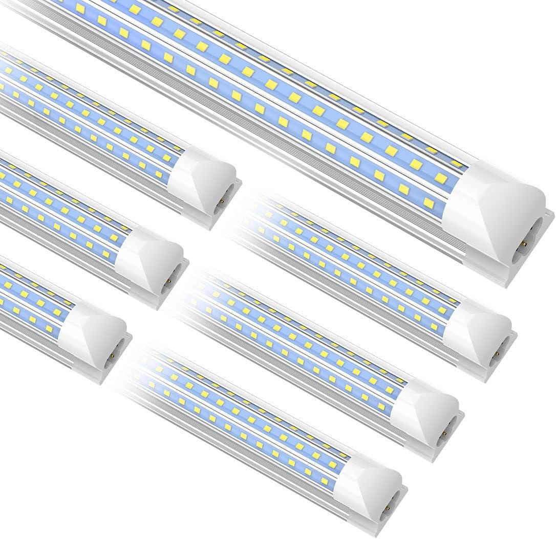 Romwish 8FT LED Shop Light Fixture, 90W 12000LM 6500K Super Bright, T8 ...