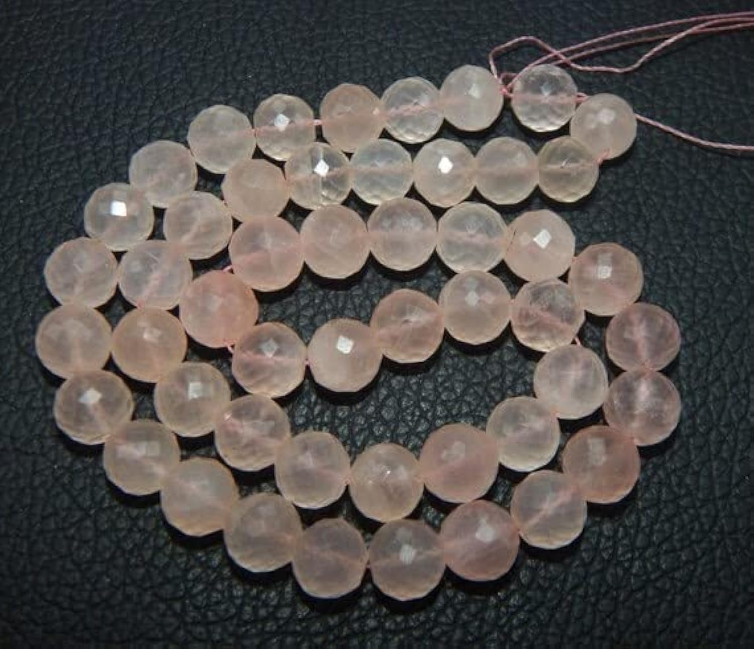 Quartz rose facetté 8-9 mm perles de tendresse LKBEADS pour bijoux chargés d'amour
