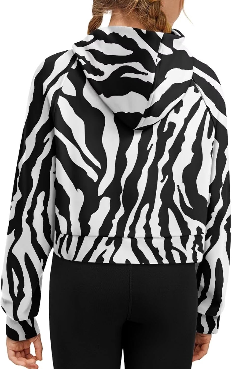 Girls Casual Hoodies Cropped Half Zip Fashion Pullover Tops Kids Long Sleeve Workout Running Sweatshirt with Pocket