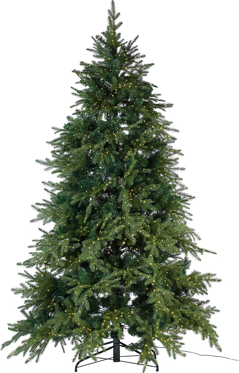 infactory LED Weihnachtsbaum innen: Künstlicher Premium-Weihnachtsbaum mit 3000 LEDs, 8 Leuchtmodi, 210 cm (Beleuchtung, beleuchtet, Kinder)