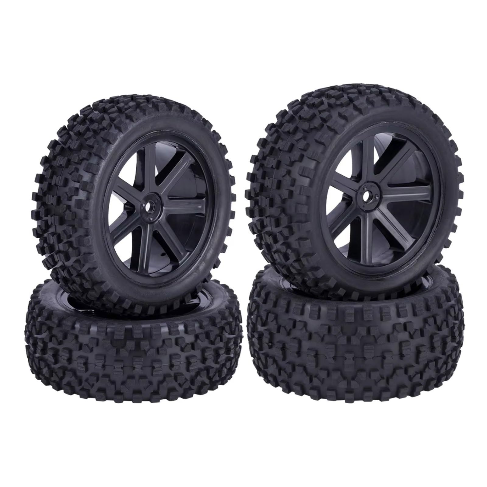 Neumáticos Coche RC Compatible con Wltoys para Redcat para HPI para HSP para Tamiya para Traxxas 1/10 Piezas Todoterreno RC Neumáticos Delanteros Traseros Ruedas Bujes Hexagonales De 12Mm