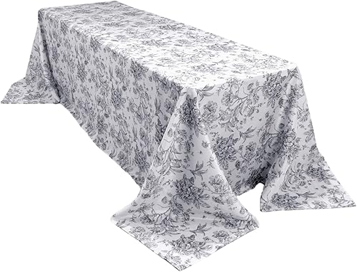 Vista 116 de Efavormart - Mantel rectangular, 60 x 102 pulgadas, resistente a las manchas y a las arrugas, lavable, mantel decorativo oblongo de tela de Amatista