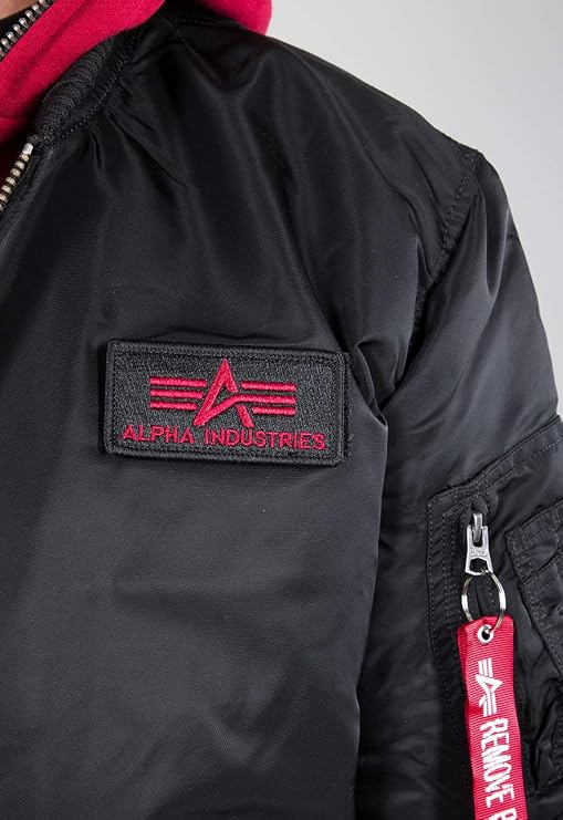 ALPHA INDUSTRIES MA-1 D-TEC SE Men's Flight Jacket Black/Grey