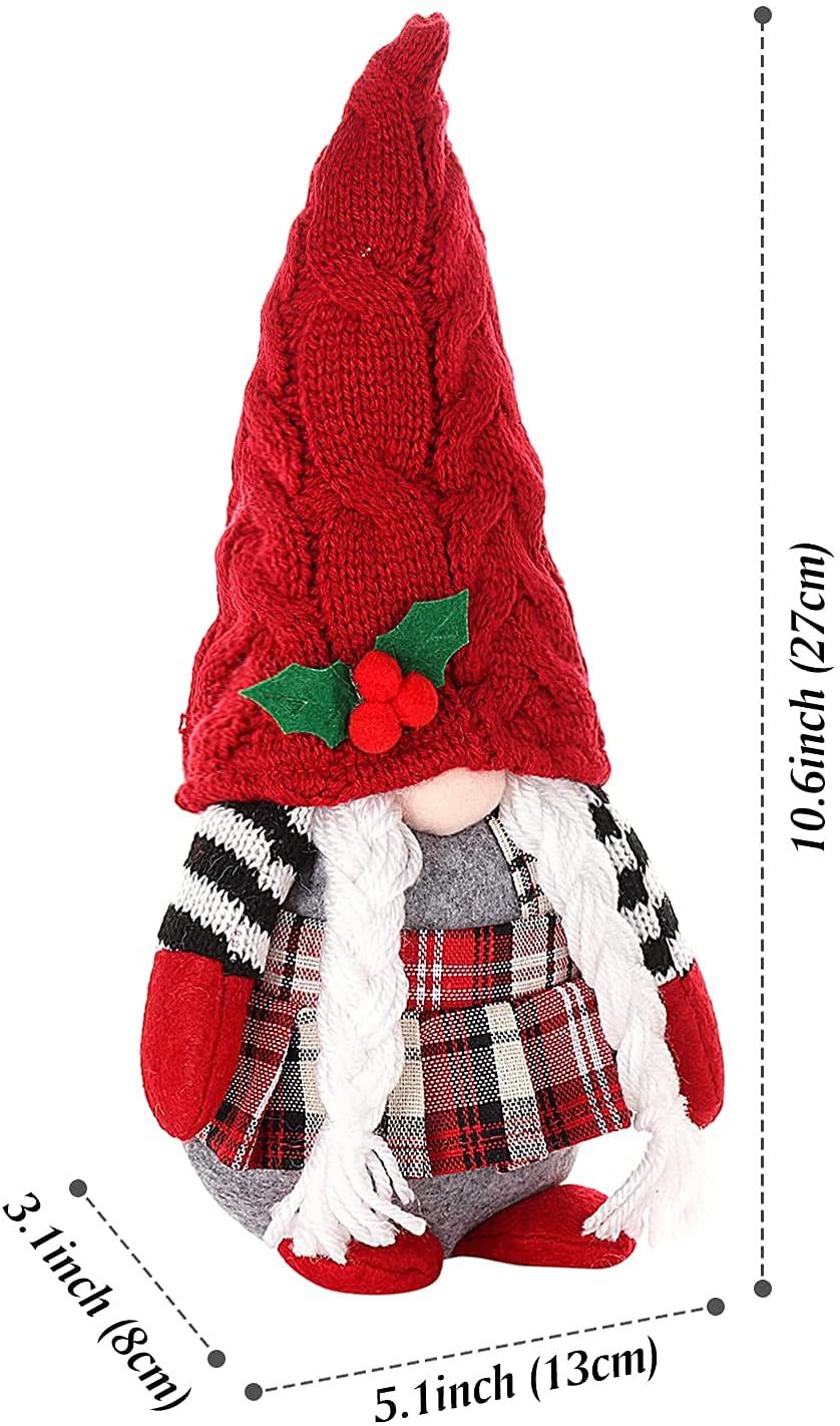 Handmade Mother's Day Gnome Plush - 2-Pack Felt Gnome Decor For Table Or Home (11x7x18cm) 13 thumbnail image