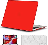 Vista 23 de GVTECH Funda para MacBook Air de 13 pulgadas (2010-2017) A1369 A1466 carcasa rígida de plástico, carcasa negra