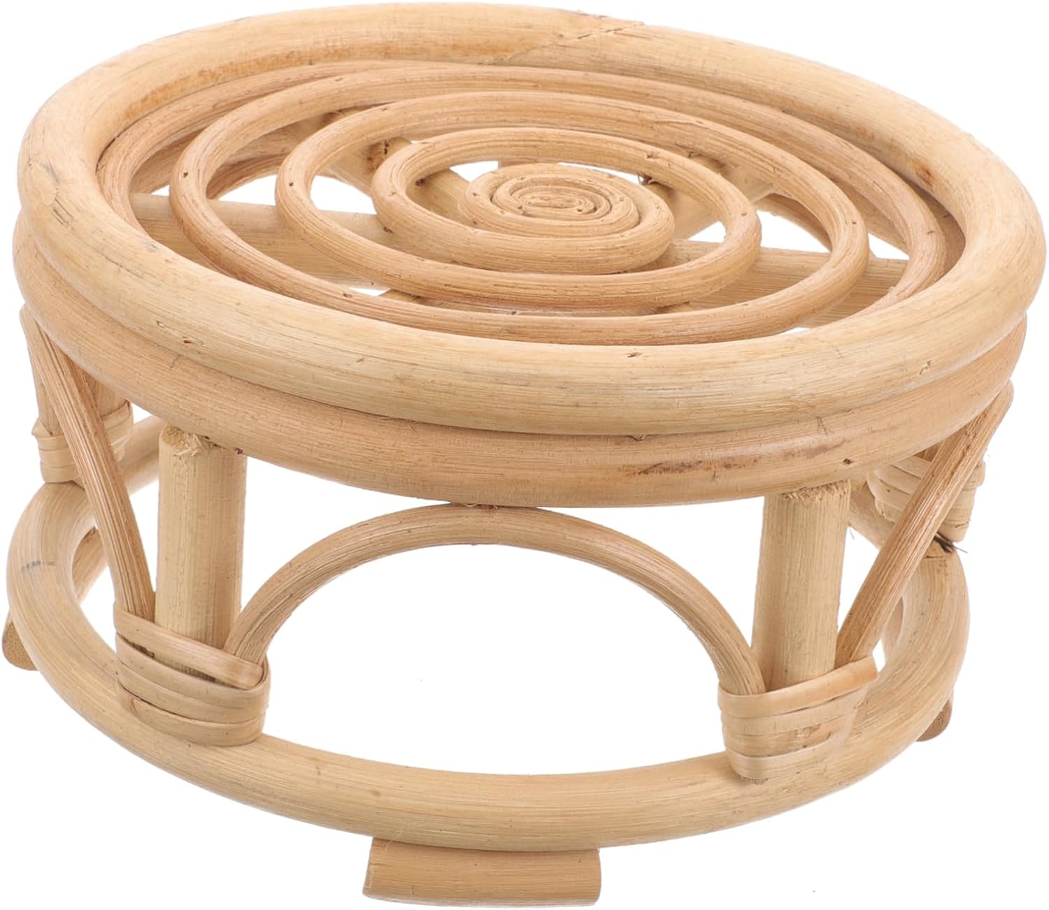 VICASKY Rattan Woven Plant Stand for Indoor and Outdoor Use Rustic Flower Pot Holder Design for Balcony and Home Decoration for