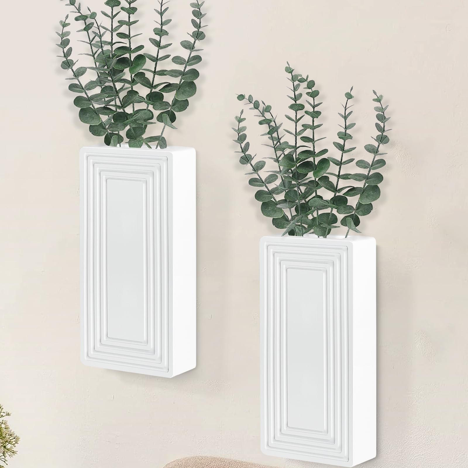 Amazon.com: 4Pack Wall Decor Wood Wall Planters for Indoor Plants ...