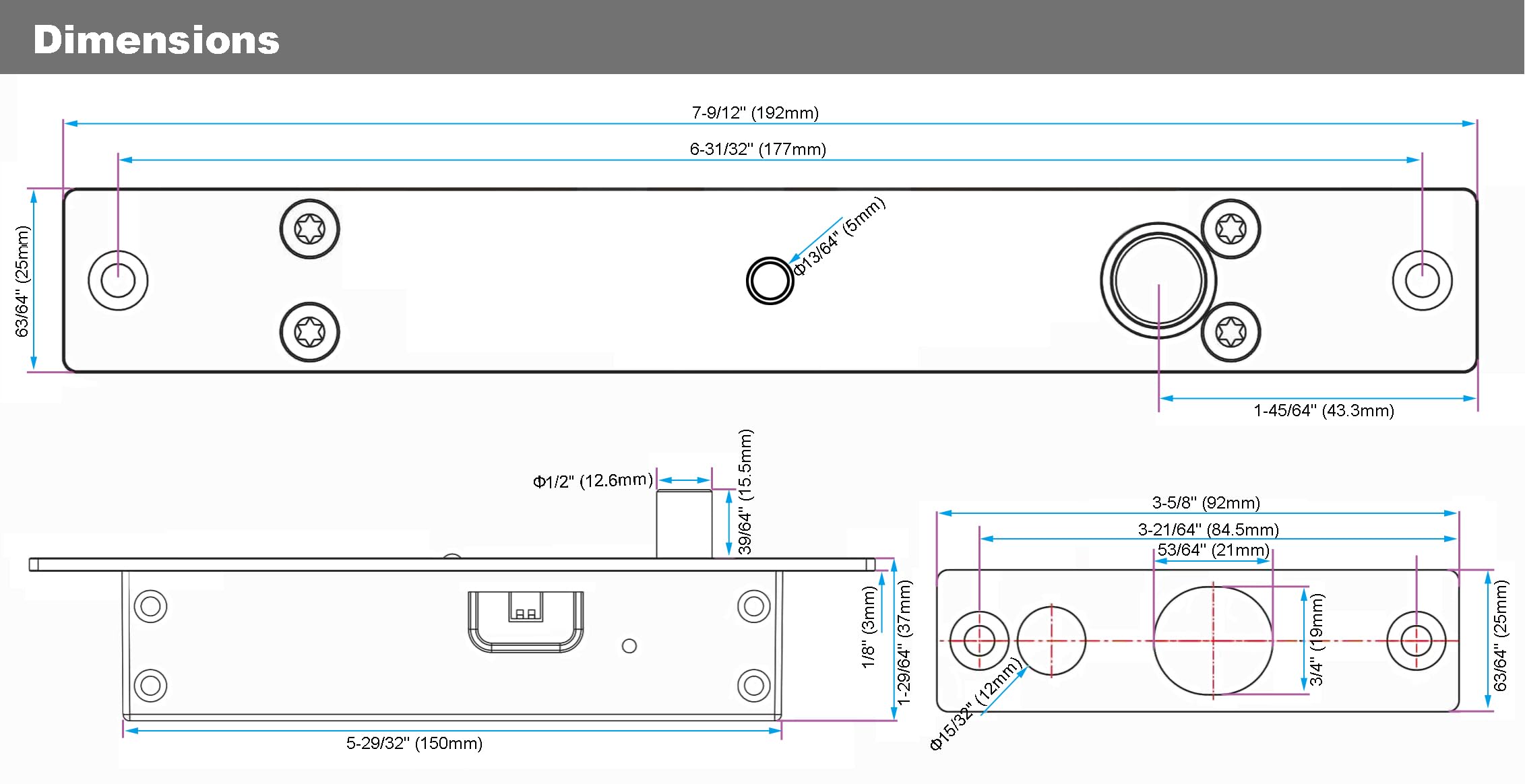 UHPPOTE NO Fail Secure DC12V Catenaccio Bullone di Scarico Elettrico Blocca la Chiusura della Porta Tempo Aprire il Filo | per il sistema di controllo accessi alla
