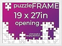 Vista 59 de Poster Palooza Kit de marco para rompecabezas de 21.25 x 15 pulgadas, incluye hojas de pegamento para rompecabezas, marco de madera blanca