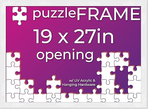 Miniatura 59 de Poster Palooza Kit de marco de rompecabezas de 26.5 x 38.5 pulgadas, incluye hojas de pegamento para rompecabezas, marco de rompecabezas de madera