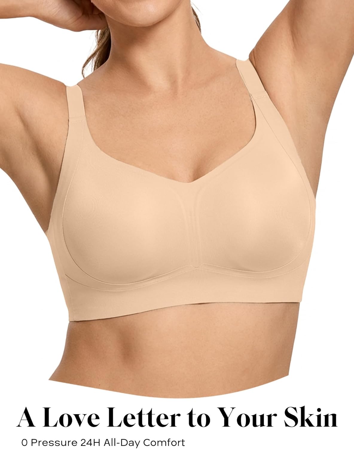 COMFELIE Smooth Seamless Minimizer Bras Non Padded Comfy Everyday Bra No Underwire Supportive Bralette - Image 2