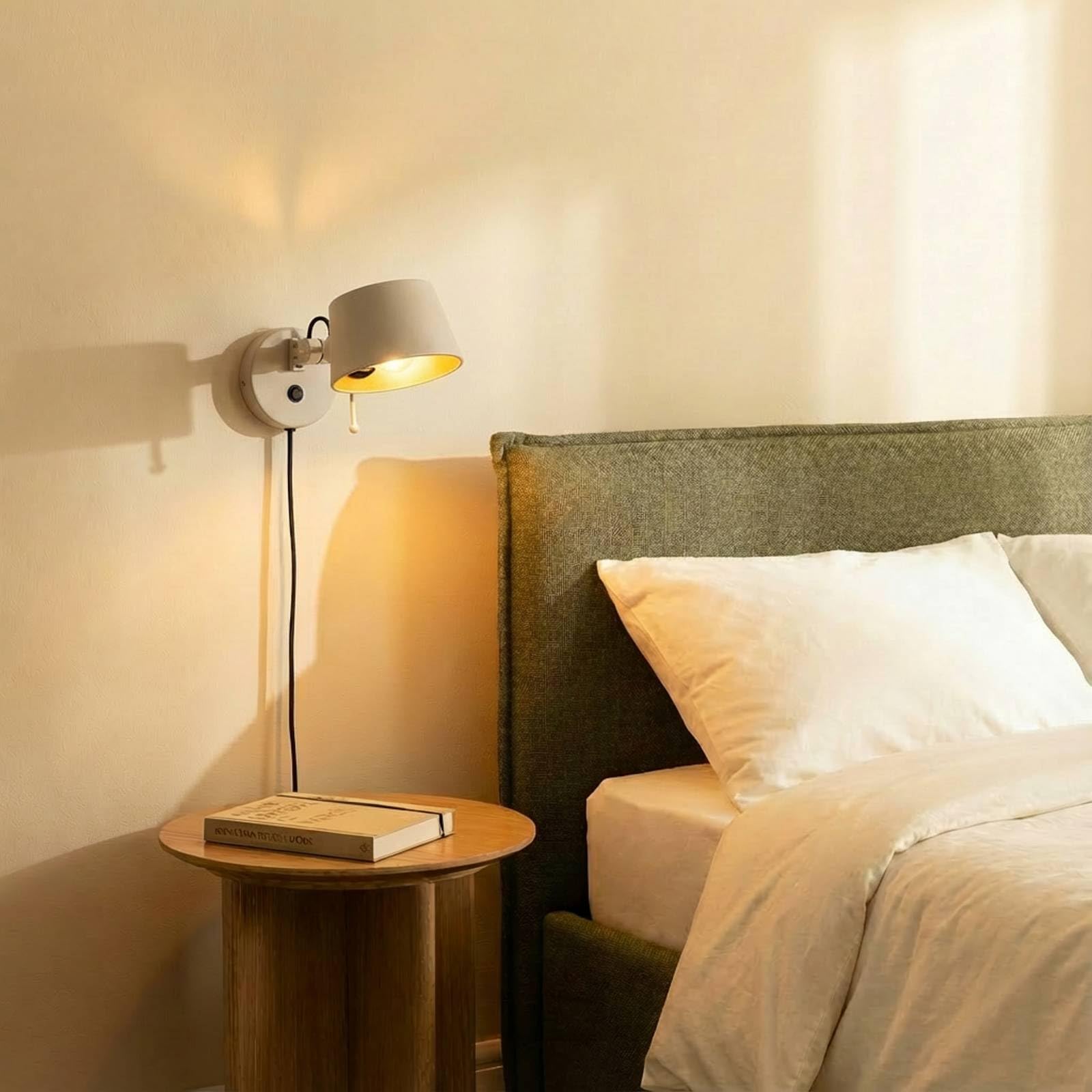 Lucande Lampa ścienna, lampa ścienna do wnętrz Silka (nowoczesna) w kolorze kremowym z metalu (1 źródło światła E27) – reflektor ścienny, oświetlenie ścienne do sypialni/salonu