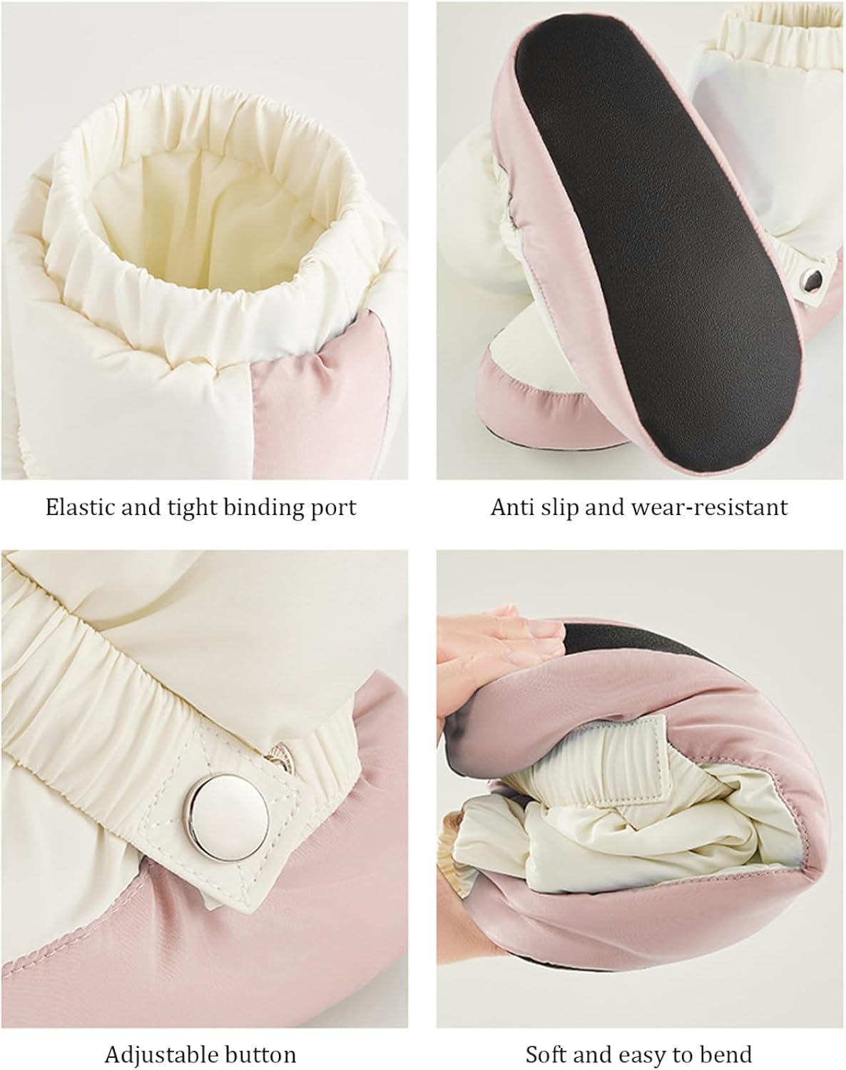 Ballet Boots, Soft Sole Thickened Warming up Dance Boots with Adjustable Strap, Waterproof Wear-Resistant Girls Ballet Shoes for Dance Training in Winter