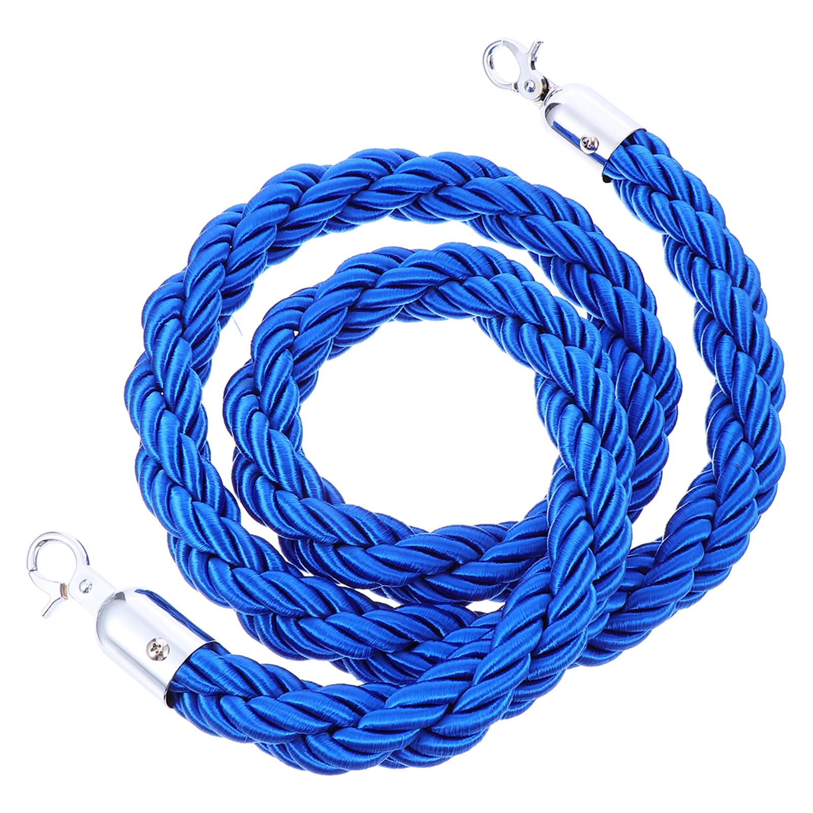Corde de Barrière Torsadée en Corde Bleu 1,5m pour Contrôle des Foules et Guidage des Personnes Églises et Inaugurations