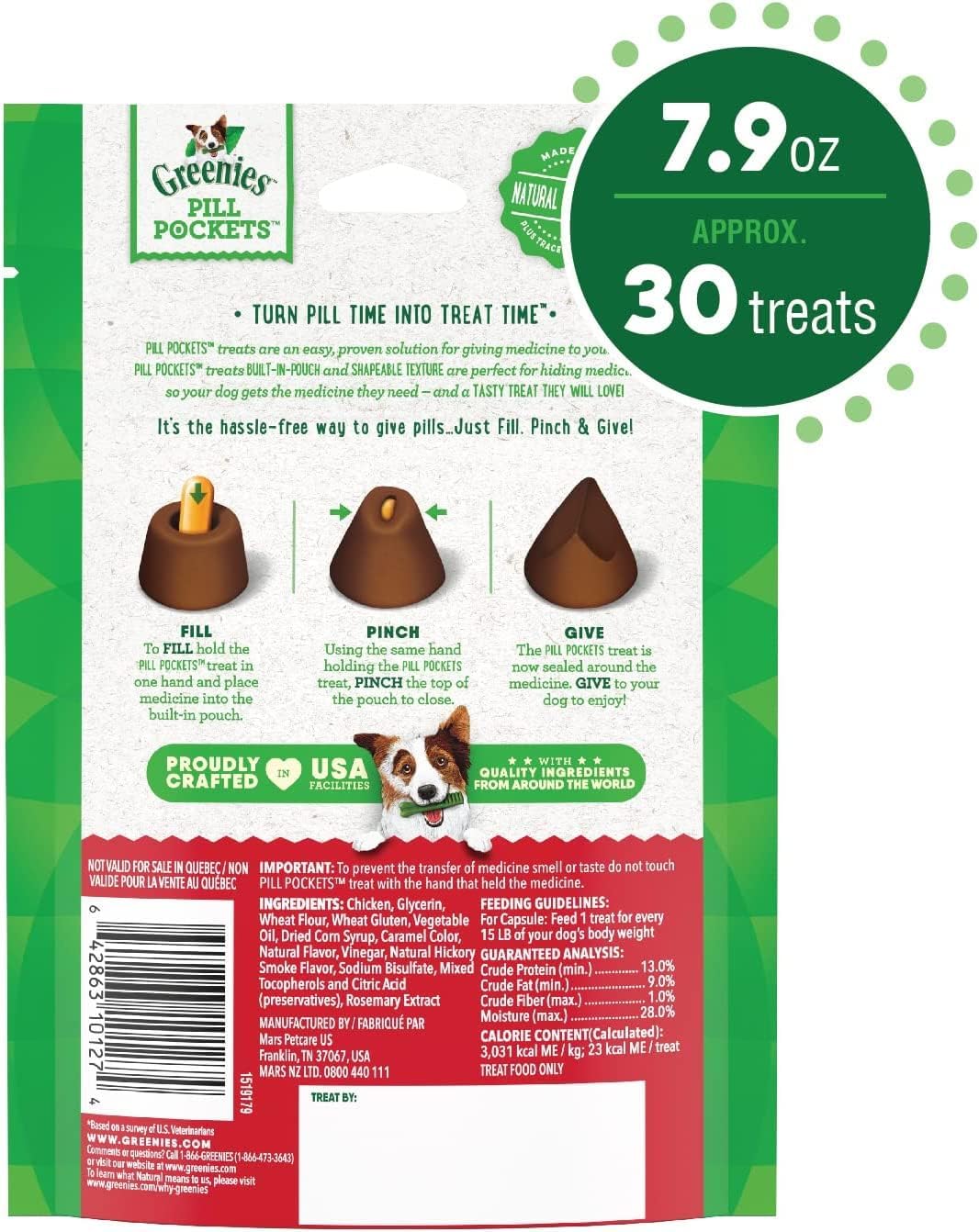 Greenie Pill POCKET7.9OZ (Pkg of 5)