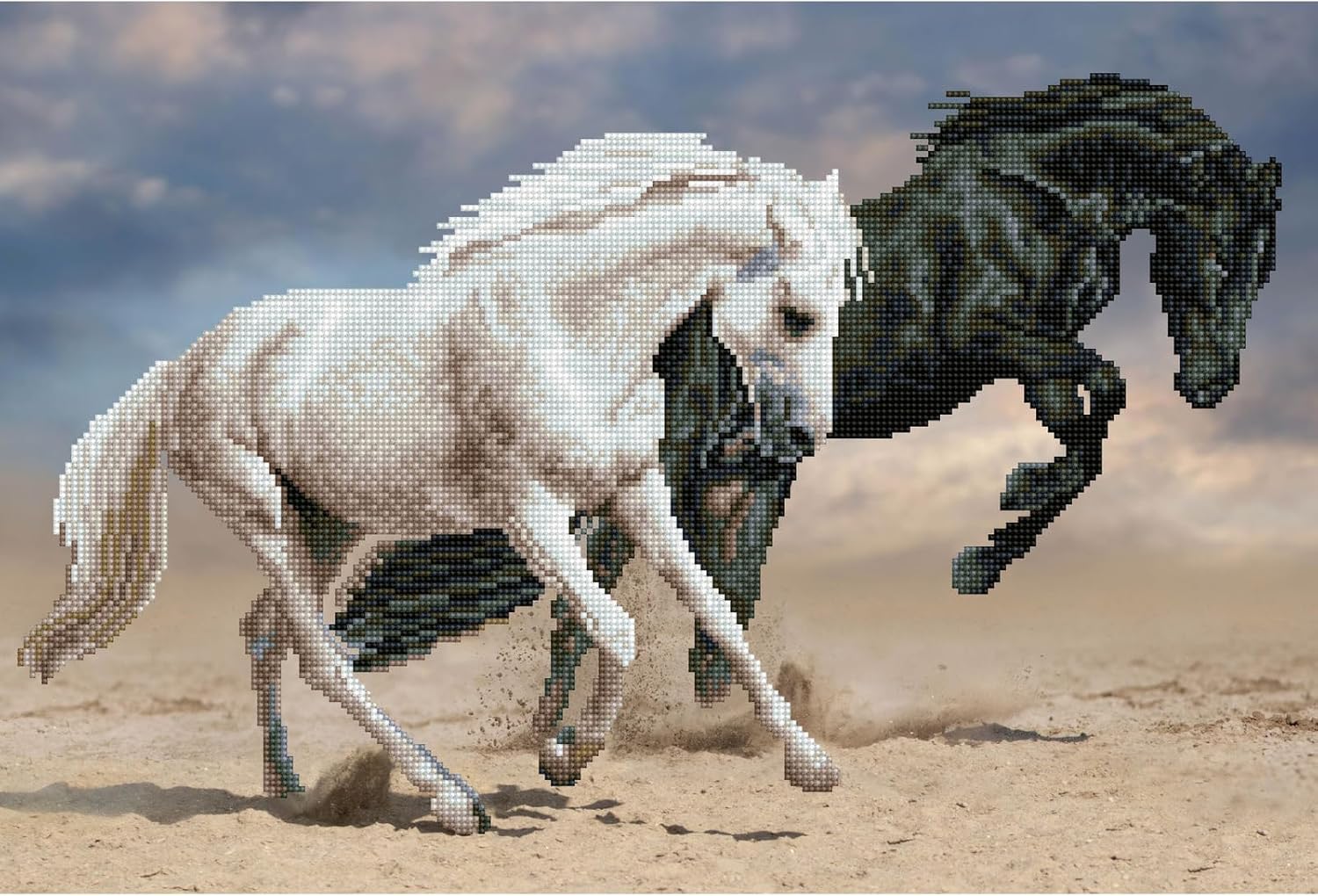 DIAMOND DOTZ Horse Play Diamond Painting Kits for Adults - Diamond Art Kits a Relaxing Creative Craft Kit with Dotz Gems