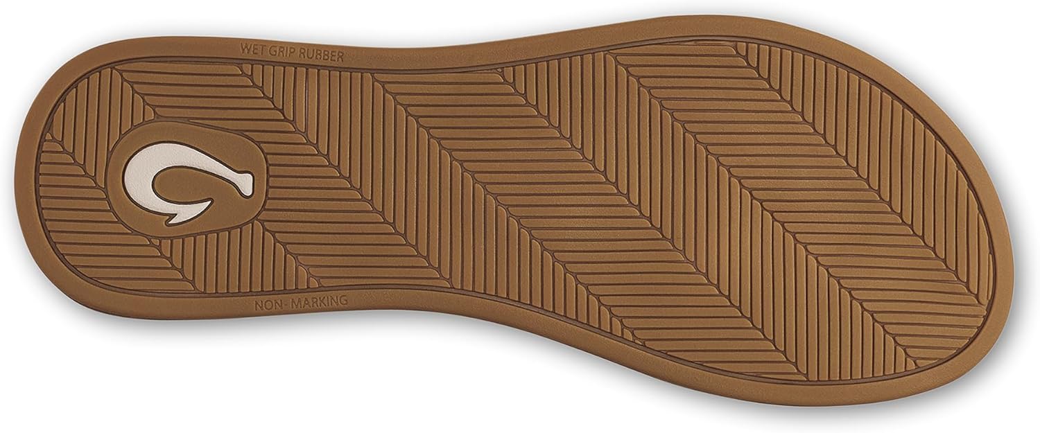 OLUKAI Uiki Women's Beach Sandal, Quick-Dry Flip-Flop Slides, Water Resistant, Wet Grip Soles & Compression Molded Footbed