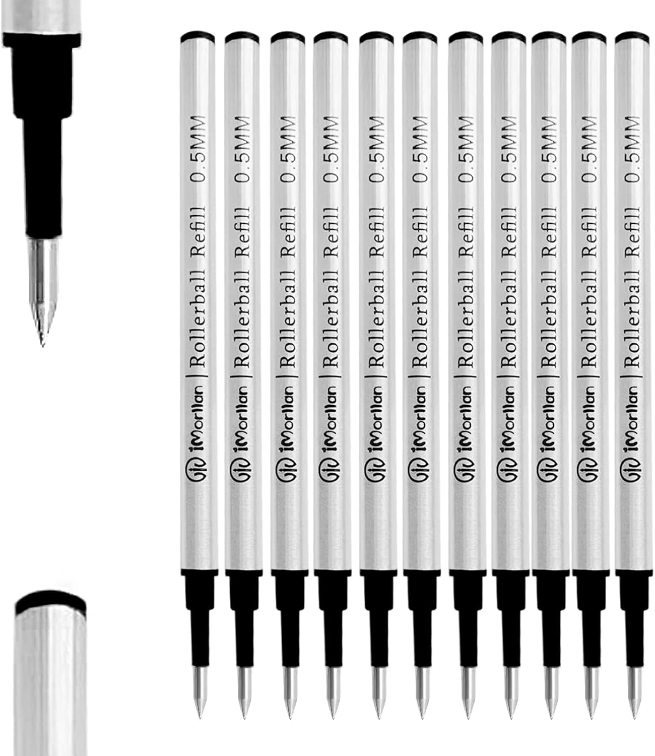 iMorllan Rollerball Pen Refills Gel Ink Replaceable Metal