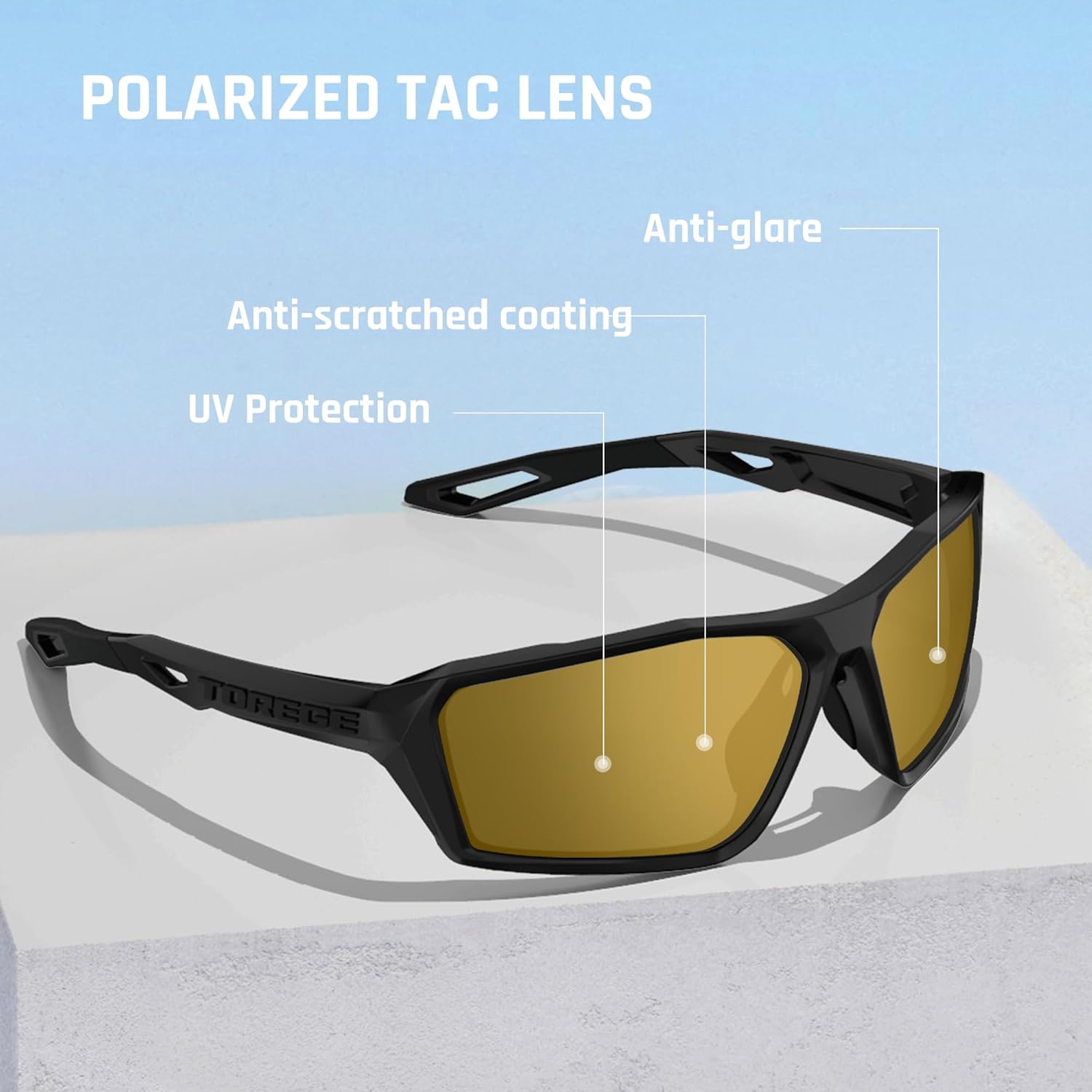 Polarized Sports Sunglasses for Men Women Fishing Running Driving Cycling Sunglasses - Image 3