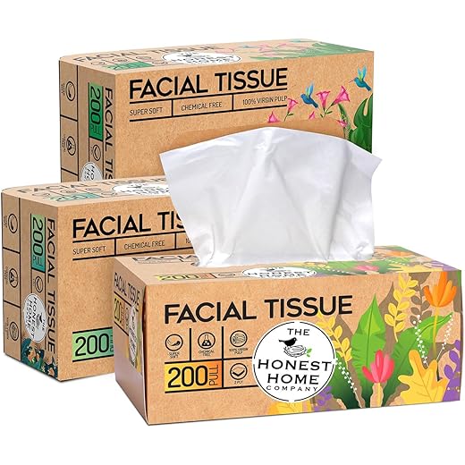 Honest Home 2 Ply Facial Tissue Box 600 Pulls