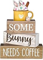 Vista 38 de 4 piezas de decoración de mesa de madera de granja, decoración de bandeja escalonada para decoración rústica retro de madera en forma de casa