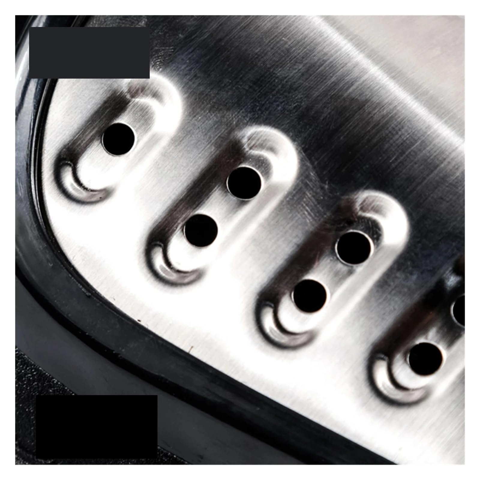 Ginocchiere per moto in acciaio inox, ginocchiere per gomito, protezione da corsa da motocross, equipaggiamento protettivo, protezione per ginocchia (4 pezzi, nero)